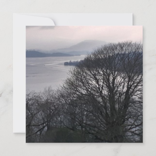 Windermere in Winter - Sjö District Flat Card Kort (Framsida)