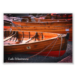 Windermere Sjö-distriktets Boats Fototryck