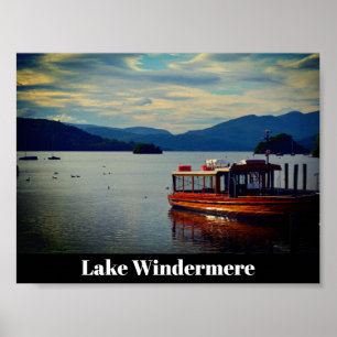Windermere, vykort för distriktet Sjö Poster