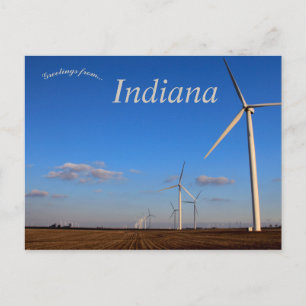 Windfarm i Wolcott Indiana Vykort