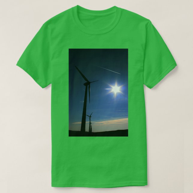 Windfarm och Blå himmel T Shirt (Design framsida)