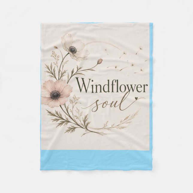 Windflower Självmössa Fleecefilt (Framsidan)
