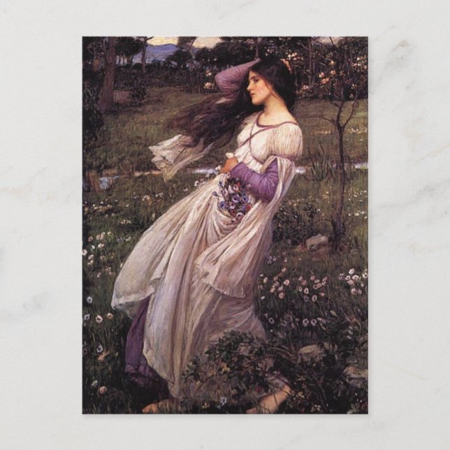 Windflowers-av John William Waterhouse, 1902 Vykort (Framsida)