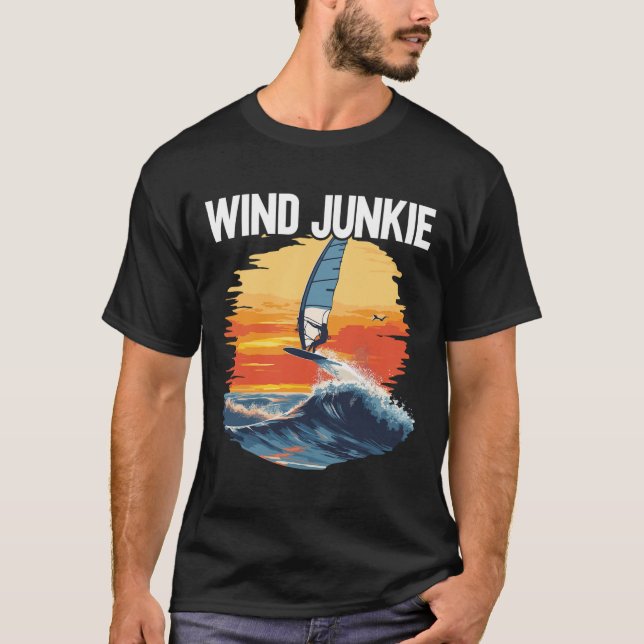 Windfoilingbräda Wind Junkie Wing Foil Surfing  T Shirt (Framsida)