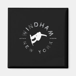 Windham New York Vintage Retro Snowboarding Magnet