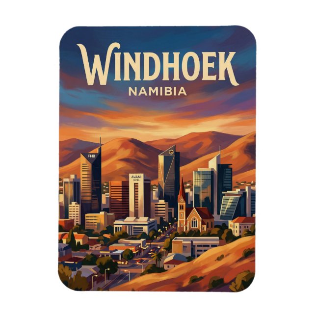 Windhoek Independence Avenue Namibia Magnet (Vertikal)