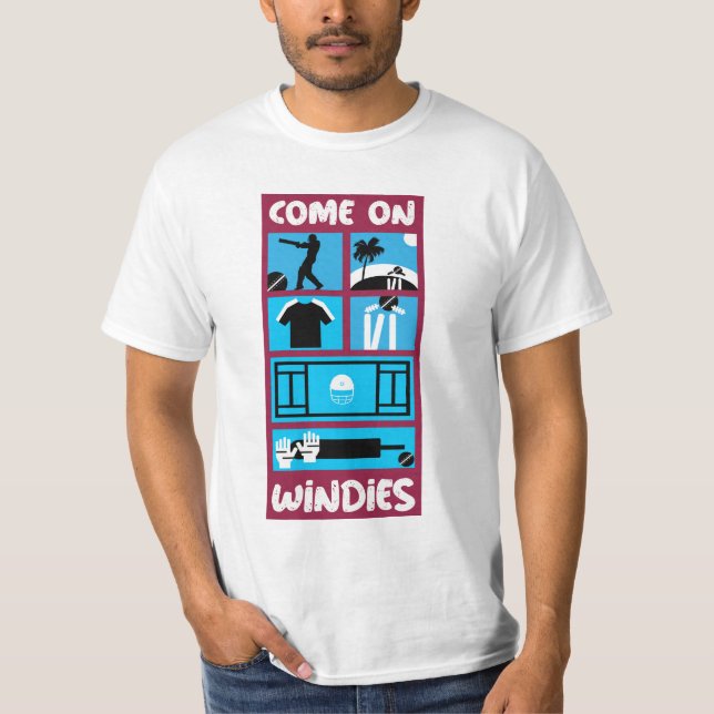 Windies Cricket Västers Indies Test Cricket T-Shir T Shirt (Framsida)