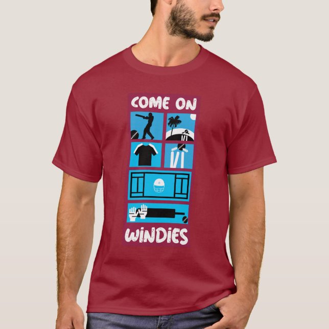 Windies Cricket Västers Test Cricket T Shirt (Framsida)