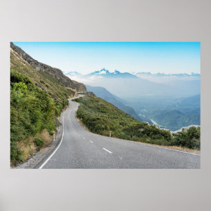 Winding Mountain Road Nationalpark i Olympiska s Poster