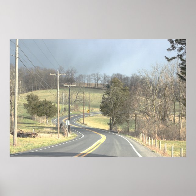 Winding Road Photo Poster (Framsidan)