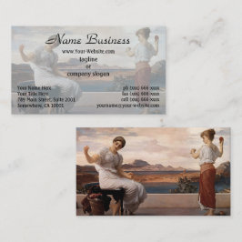 Winding the Skein by Frederic Leighton Visitkort