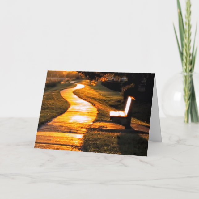 Winding Väg Into Sunset Kort (Framsida)