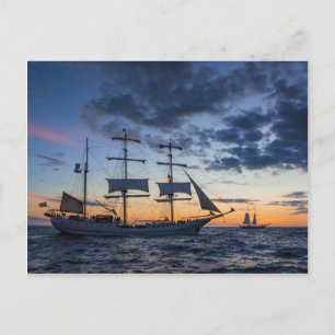 Windjammer i Östersjön Vykort
