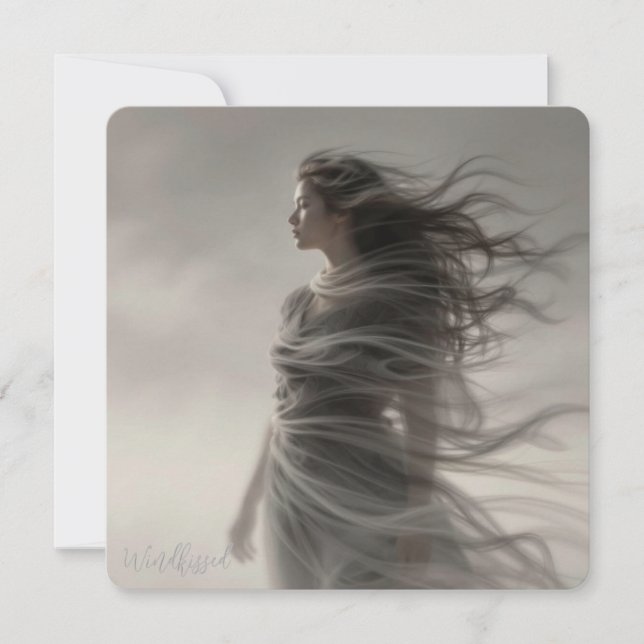 Windkissed - AI Fantasy Digital Art Print (Framsida)