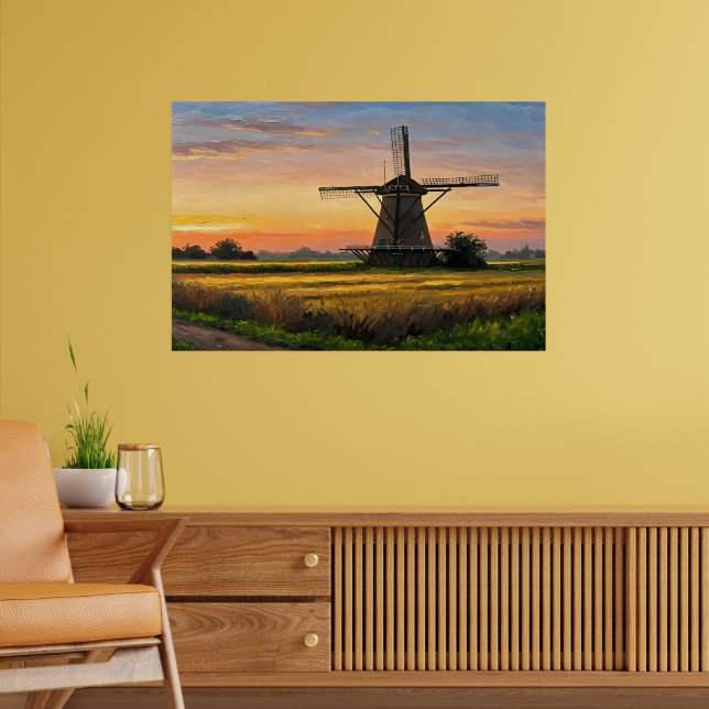 Windmill In The Countryside Poster (Vardagsrum 2)