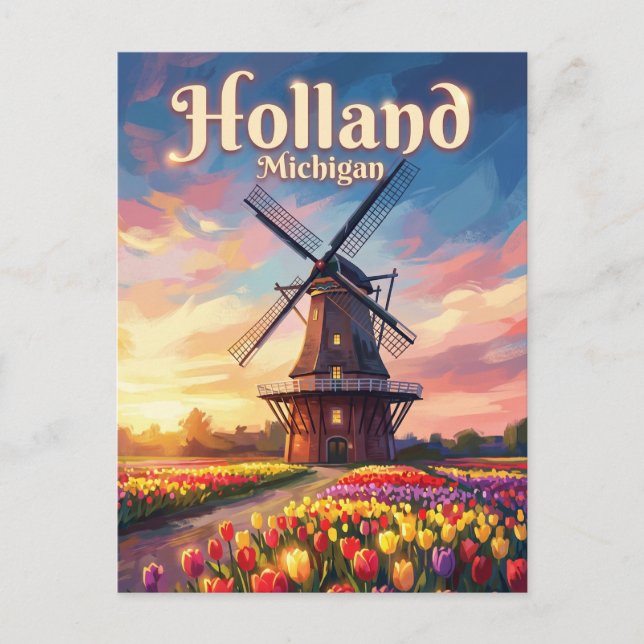 Windmill Island Gardens USA Vykort (Framsida)
