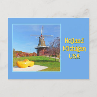 Windmill, Wooden Shoe, Holland, Michigan USA Vykort