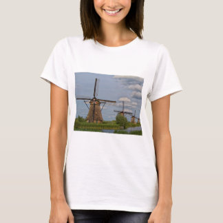 windmills av platsen för Kinderdijk världsarv T-shirt