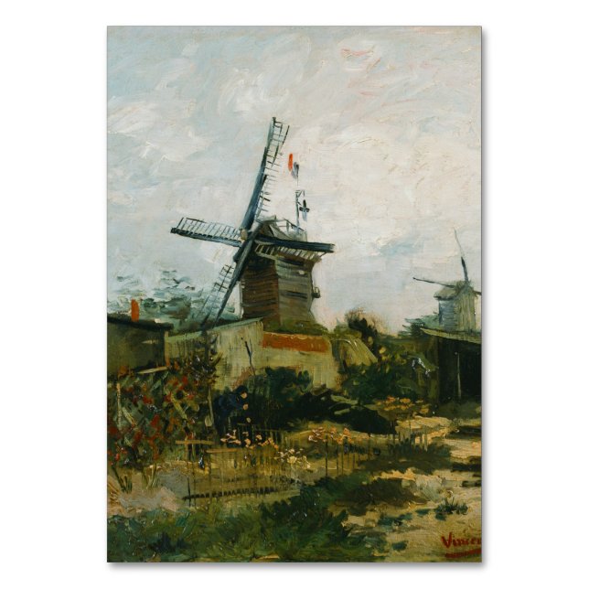 Windmills betänkande om Montmartre av Vincent Van  Bordsnummer (Framsidan)
