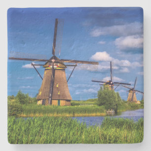 Windmills i Kinderdijk, Holland, Nederländerna Underlägg Sten