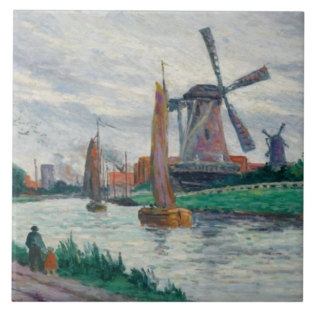 Windmills i Nederländerna (Nederländerna) Kakelplatta (Framsidan)