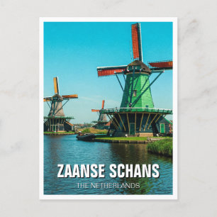 Windmills i ZaReni Schans Netherlands Vykort