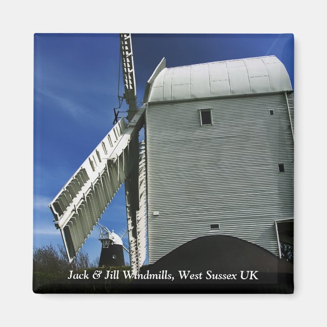 Windmills: Jack & Jills @ Väster Sussex UK Magnet (Framsidan)