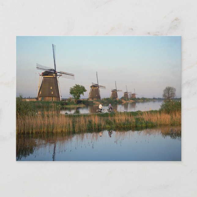 Windmills, Kinderdijk, Nederländerna Vykort (Framsida)