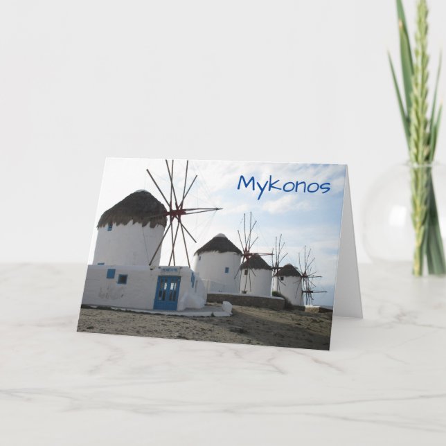Windmills, Mykonos, Grekland Kort (Framsida)