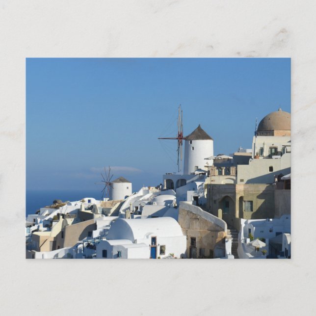 Windmills of Oia Postcard Vykort (Framsida)