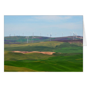 Windmills på Backe från Steptoe Butte Hälsningskort