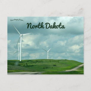 Windmills Westerna North Dakota Vykort