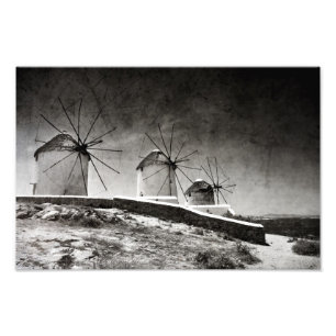 Windmillsna av Mykonos 2 - tryck