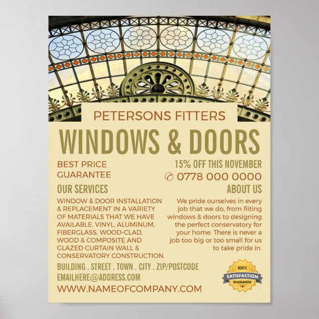 Window Arch, Window & Door Fitter Company Poster (Framsidan)