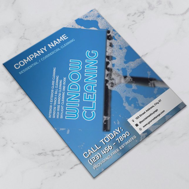 Window cleaning company flygblad (Skapare uppladdad)