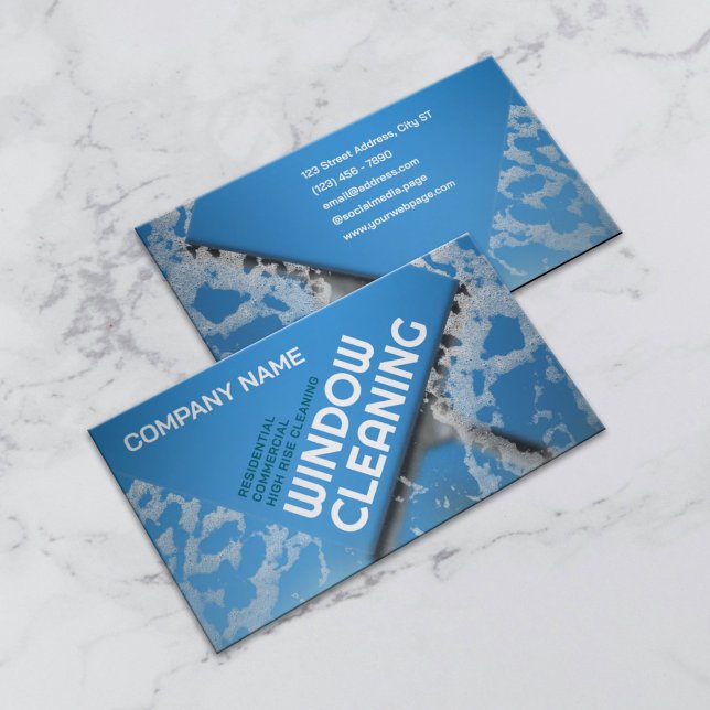 Window cleaning service  visitkort (Skapare uppladdad)