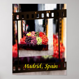 Window Fruit Market - Madrid, Spanien Poster