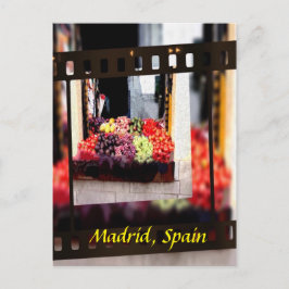 Window Fruit Market - Madrid, Spanien Vykort