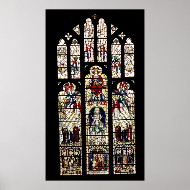 Window in Worcester Cathedral, 1500-talet Poster (Framsidan)