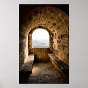 Window of Monterrey castle, Verin (Spanien) Poster