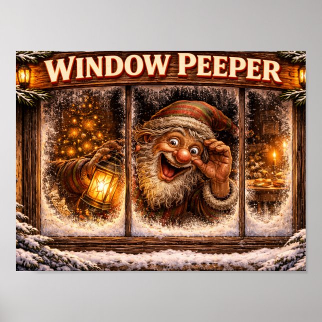Window Peeper Icelandic Yule Lad Poster (Framsidan)