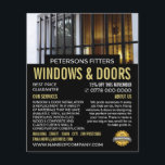 Window & Pub, Window & Door Fitter Company Flygblad<br><div class="desc">Windows & Pub,  Window & Door Fitter Company Reklam Flyer från Affärskort Store.</div>
