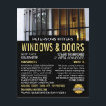 Window & Pub, Window & Door Fitter Company Flygblad<br><div class="desc">Windows & Pub,  Window & Door Fitter Company Reklam Flyer från Affärskort Store.</div>