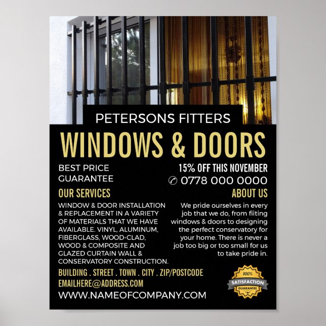 Window & Pub, Window & Door Fitter Company Poster (Framsidan)