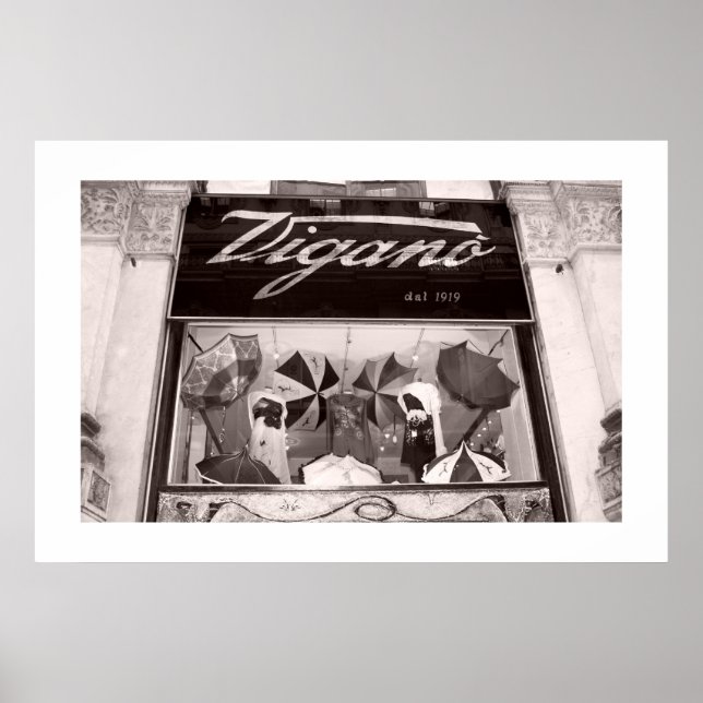 Window Shop Umbrellas Poster (Framsidan)