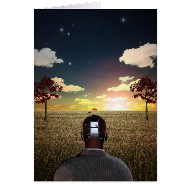 Windowed varar besvärad hälsningskort (Framsidan)