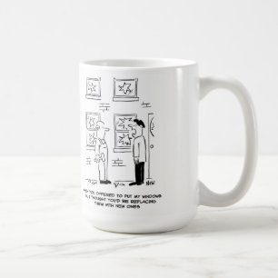Windows är på. Ett missförstånd. Kaffemugg
