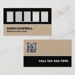 Windows Blinds Anpassningsbar QR Kraft Visitkort