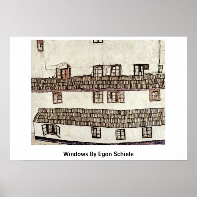 Windows by Egon Schiele Poster (Framsidan)