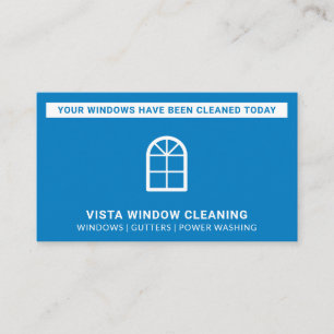 Windows Cleaner Windows Cleaned Today Blue Visitkort